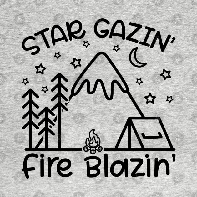 Star Gazin' Fire Blazin' Campfire Camping by GlimmerDesigns